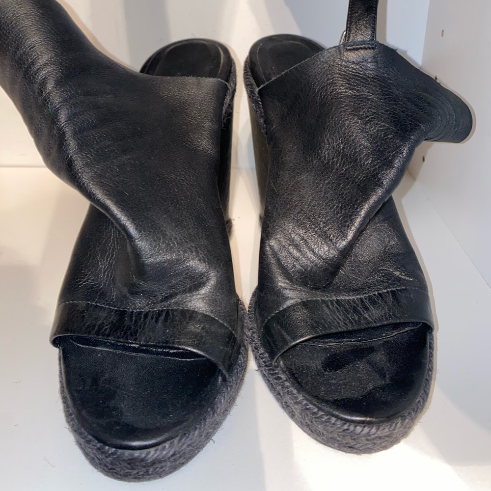 Black Balenciaga wedge heel.